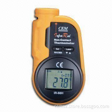 Pocket Infrared Thermometer with Built-in Dual Laser Pointer and Backlight LCD Display